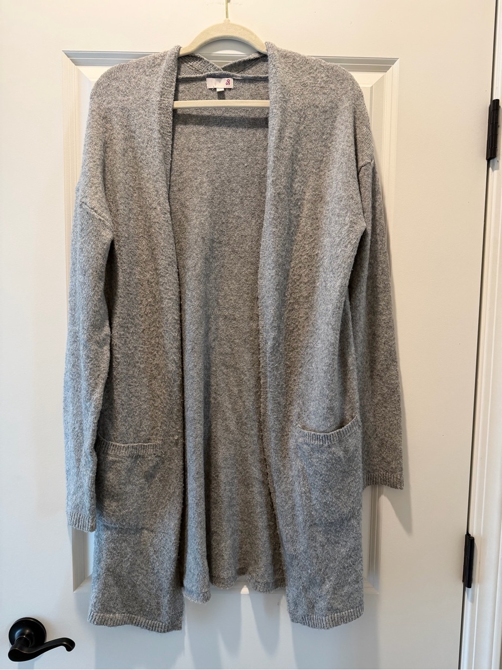 SO Gray Open-Front Women's Cardigan Sweater